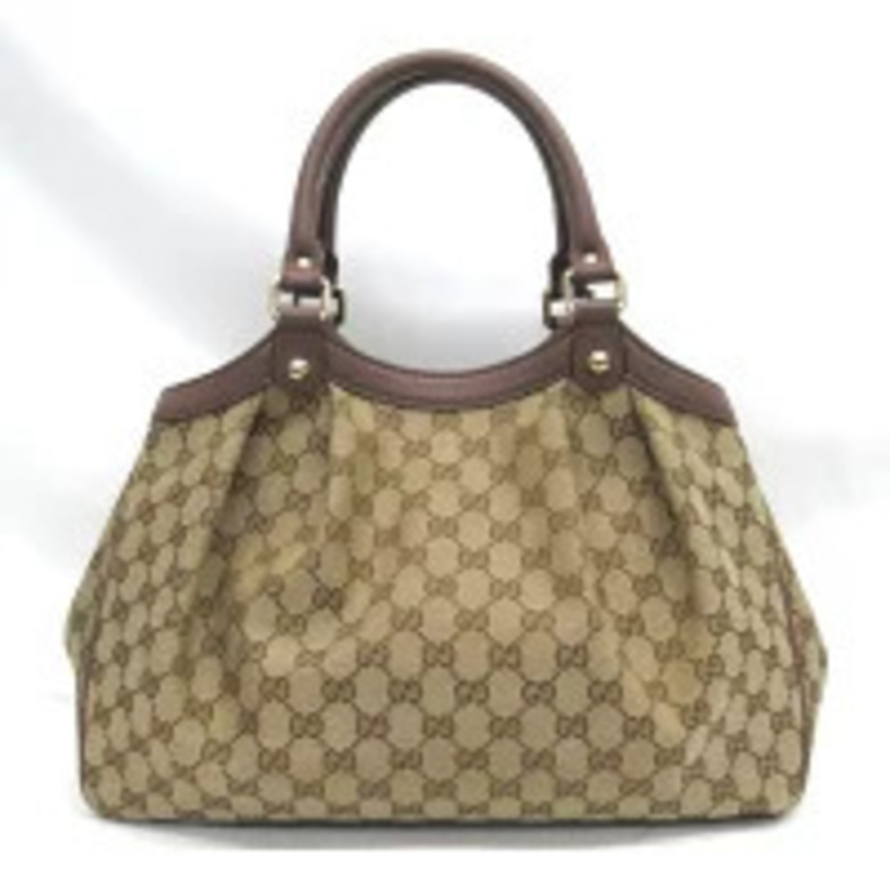 Gucci canvas charm bag over tote brown all Sukey GG handbag leather pink